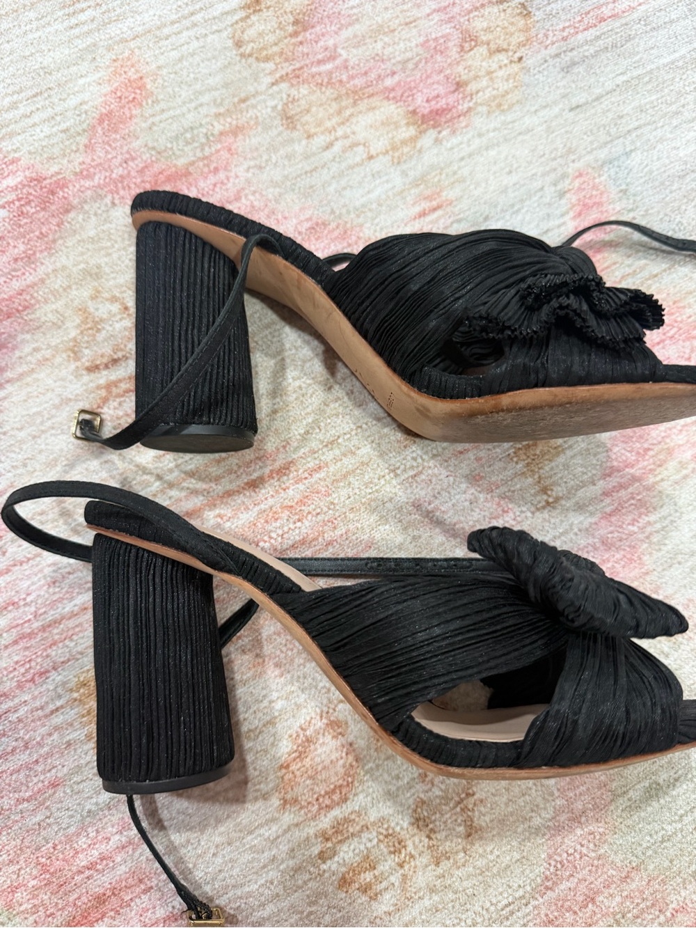 Loeffler Randall Black Knotted Bow Sling Heels - Picture 8 of 13